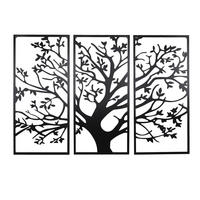 WANDDEKO    - Schwarz, Natur, Metall (168/120/2cm) - Ambia Home