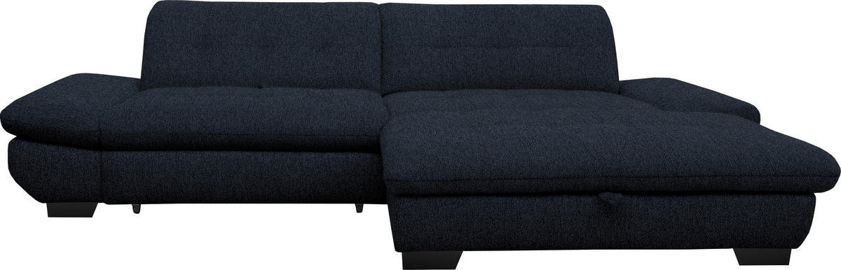 ECKSOFA in Mikrofaser Dunkelgrau  290/198 cm  - Dunkelgrau/Schwarz, Design, Textil/Metall (290/198cm) - Xora