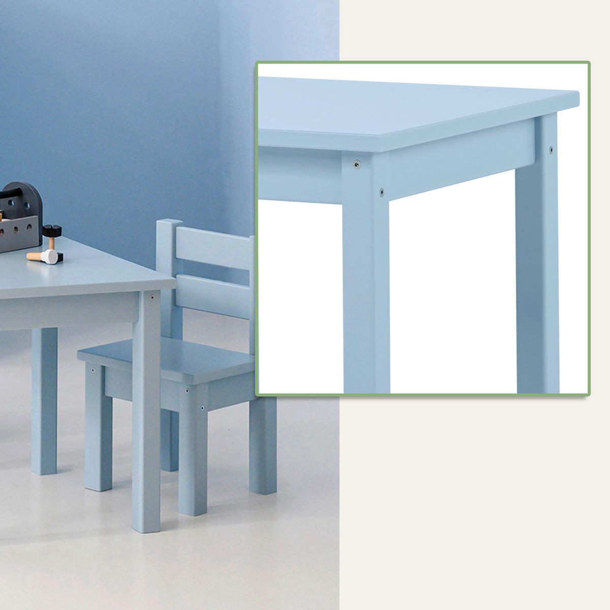 KINDERSITZGRUPPE  - Pastellblau, MODERN, Holz - MID.YOU