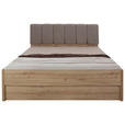 BETT 140/200 cm  in Eiche Artisan  - Taupe/Eiche Artisan, KONVENTIONELL, Holzwerkstoff/Textil (140/200cm) - Carryhome