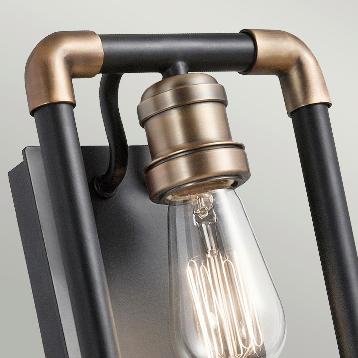 WANDLEUCHTE Elstead Imahn 17,1/10,6/30,5 cm   - Messingfarben/Schwarz, KONVENTIONELL, Metall (17,1/10,6/30,5cm) - Elstead Lighting