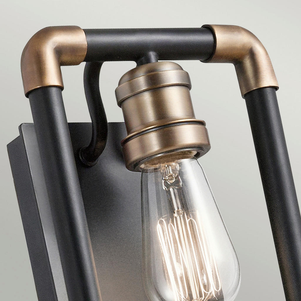 Thumbnail - Elstead Lighting Wandleuchte Elstead Imahn, Schwarz, Messing, Metall, 10.6x30.5x17.1 cm, Grüner Punkt, RoHS, Lampen & Le...