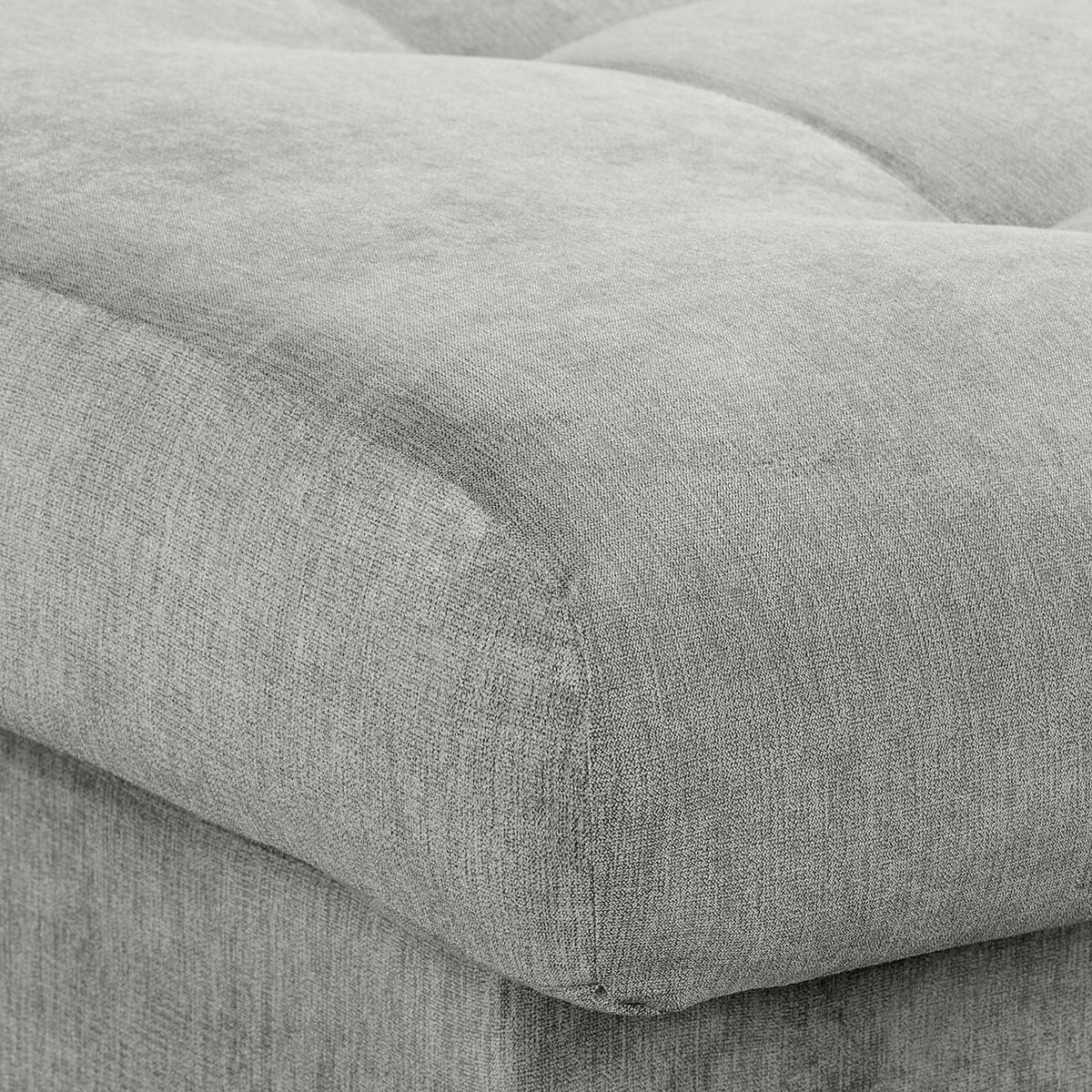 ECKSOFA Naomi Grau Mikrofaser Rückenkissen  - Schwarz/Grau, Design, Kunststoff/Textil (243/284cm) - P & B