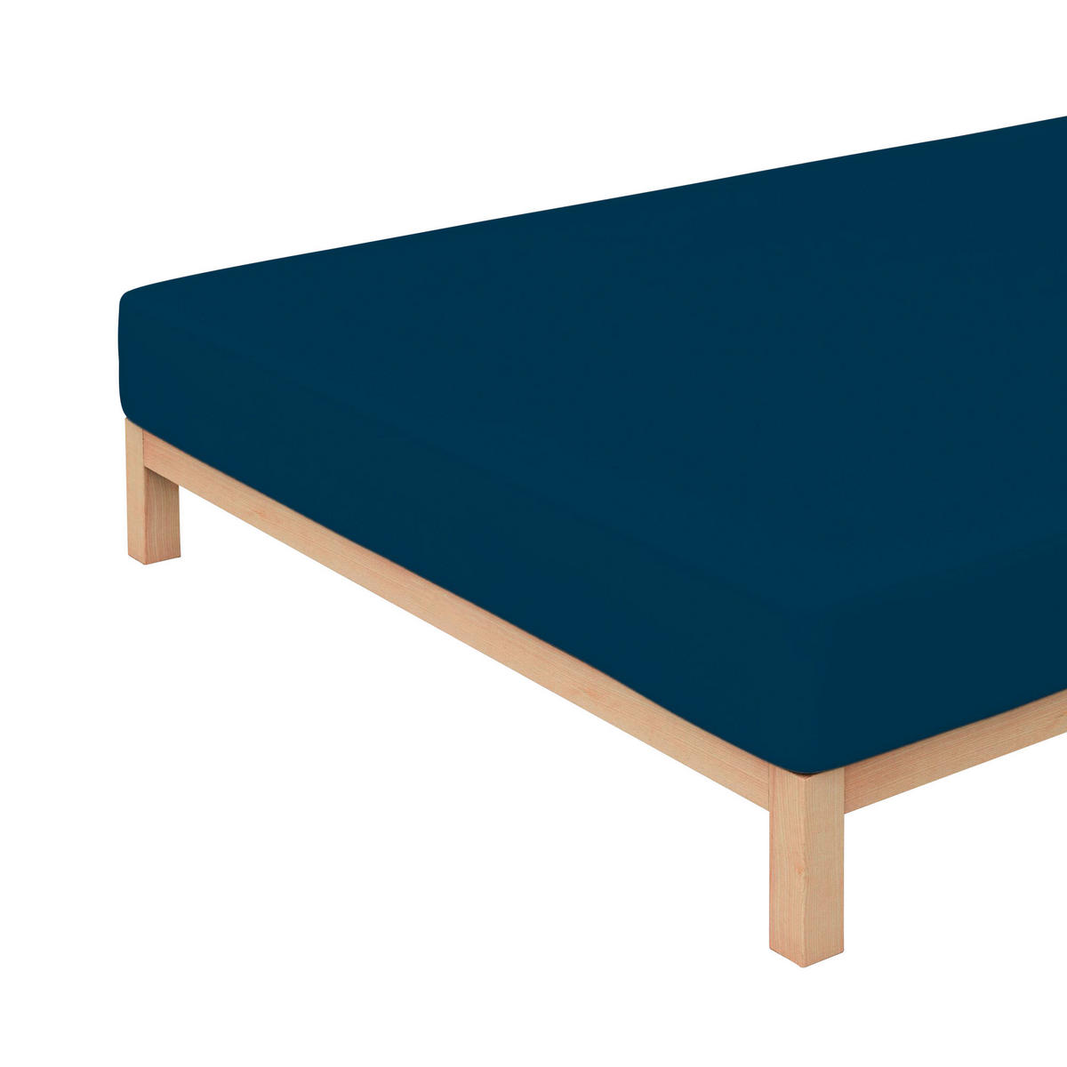 SPANNLEINTUCH 90-100/190-220 cm Jersey  - Dunkelblau, Basics, Textil (90-100/190-220cm) - Schlafgut