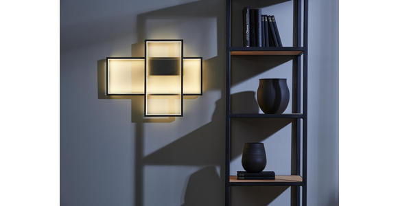 LED-DECKENLEUCHTE - Schwarz, Design, Kunststoff/Metall (50/40/6cm) - Ambiente