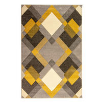 WEBTEPPICH 200/290 cm NIMBUS Grau, Dunkelgelb  - Dunkelgelb/Grau, KONVENTIONELL, Textil (200/290cm)