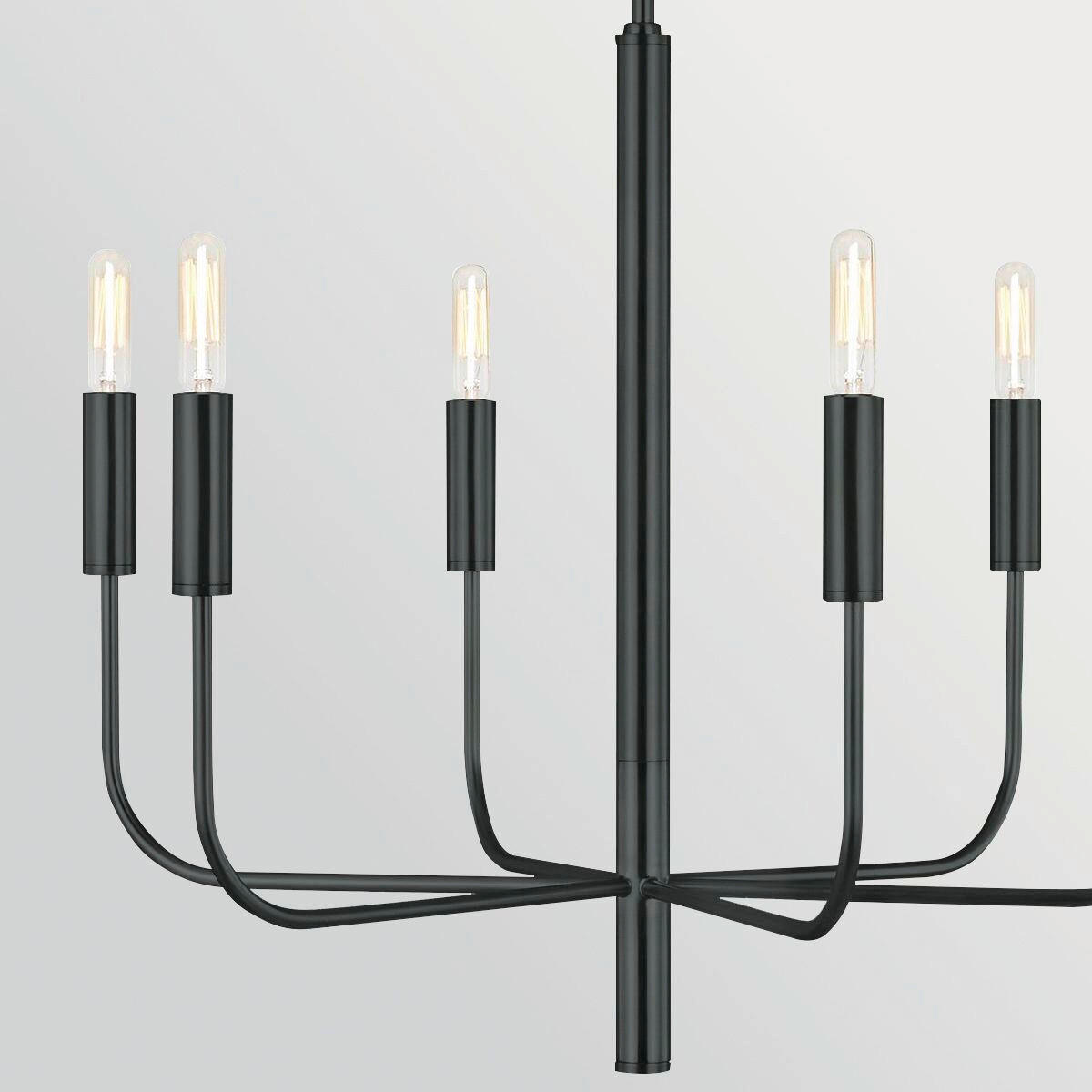 KRONLEUCHTER Generation Lighting (Feiss) 53,1/61 cm  - Schwarz, Design, Textil/Metall (53,1/61cm) - Elstead Lighting