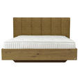 BOXSPRINGBETT 180/200 cm  in Goldfarben, Wildeiche  - Wildeiche/Goldfarben, Natur, Holz/Textil (180/200cm) - Valnatura