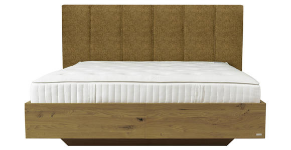 BOXSPRINGBETT 180/200 cm in Goldfarben, Wildeiche - Wildeiche/Goldfarben, Natur, Holz/Textil (180/200cm) - Valnatura