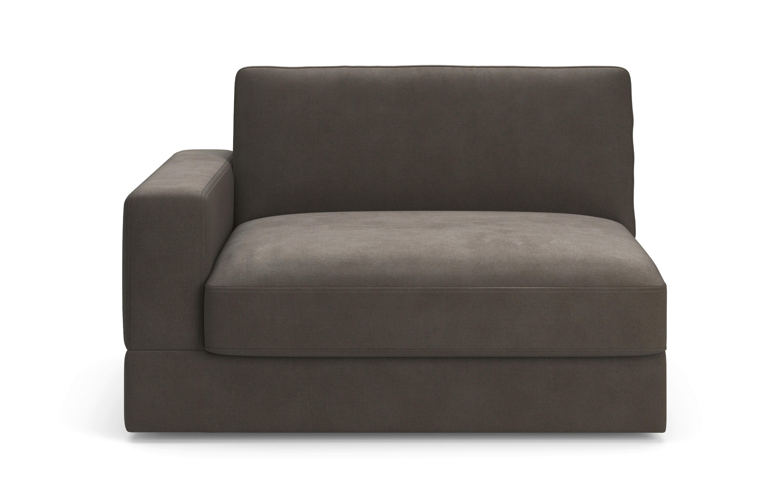 SOFAELEMENT Flachgewebe Graphitfarben  - Schwarz/Graphitfarben, Modern, Kunststoff/Textil (132/87/108cm) - Sit & More