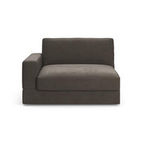 SOFAELEMENT Flachgewebe Graphitfarben  - Schwarz/Graphitfarben, Modern, Kunststoff/Textil (132/87/108cm) - Sit & More