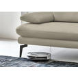 3-SITZER-SOFA in Leder Ecru  - Ecru/Schwarz, Design, Leder/Metall (222/86/104cm) - Dieter Knoll