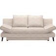 SCHLAFSOFA  in Flachgewebe Sandfarben  - Sandfarben/Schwarz, Design, Textil/Metall (200/85/90cm) - Xora