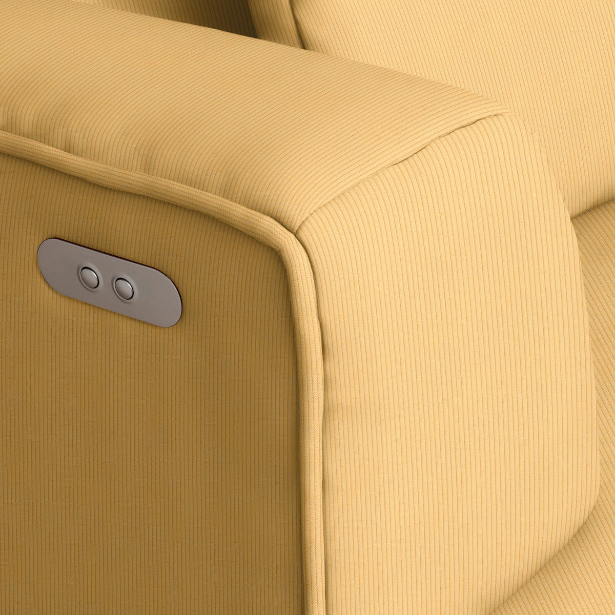 ECKSOFA Feincord Gelb  - Gelb/Schwarz, Design, Kunststoff/Textil (188/288cm) - Welnova