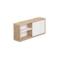 WANDREGAL Weiß, Eichefarben  - Eichefarben/Weiß, Design, Holzwerkstoff (86,4/37,4/20cm) - Paidi