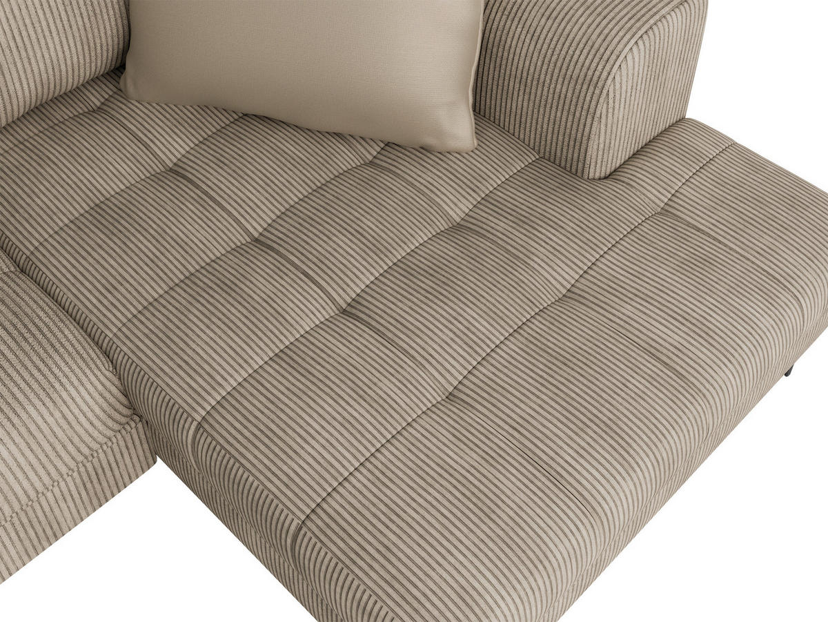 ECKSOFA Taupe  - Taupe/Creme, Design, Textil (177/276cm) - MID.YOU