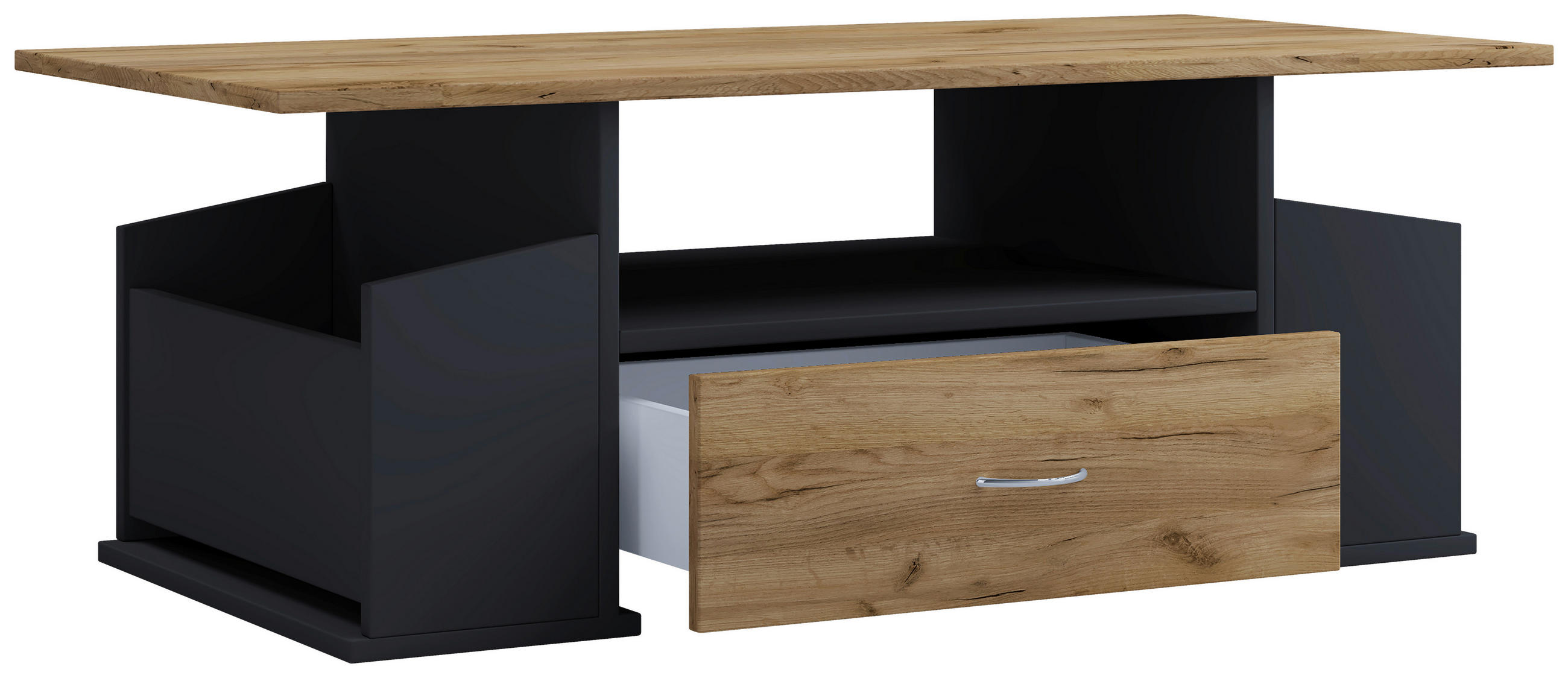 COUCHTISCH 110/52/44 cm rechteckig Anthrazit, Honigeiche  - Honigeiche/Anthrazit, Design, Holzwerkstoff/Kunststoff (110/52/44cm) - MID.YOU