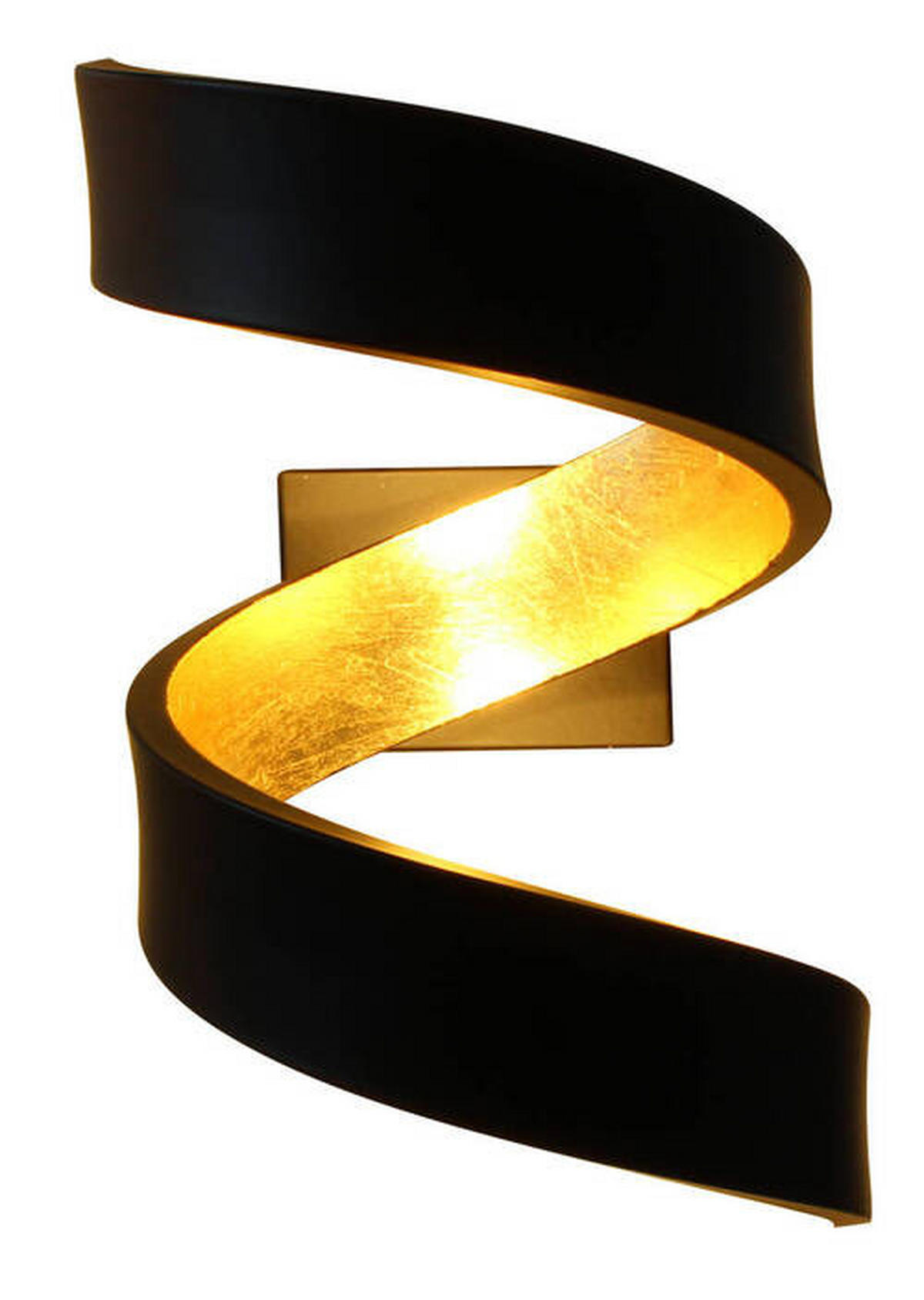 LED-WANDLEUCHTE HELIX   - Goldfarben/Schwarz, Design, Metall (17/10/13cm)