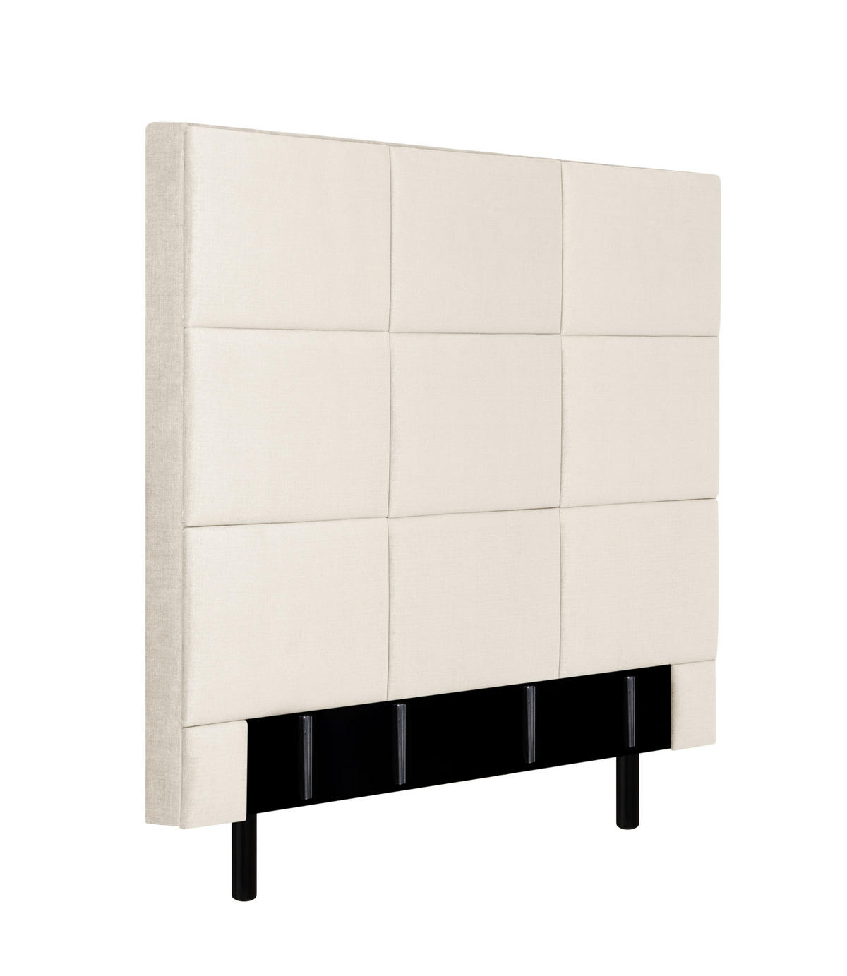 KONTINENTALSÄNG 140/200 cm,  in beige, H5 = hård  - beige/svart, Klassisk, metall/textil (140/200cm) - Novel