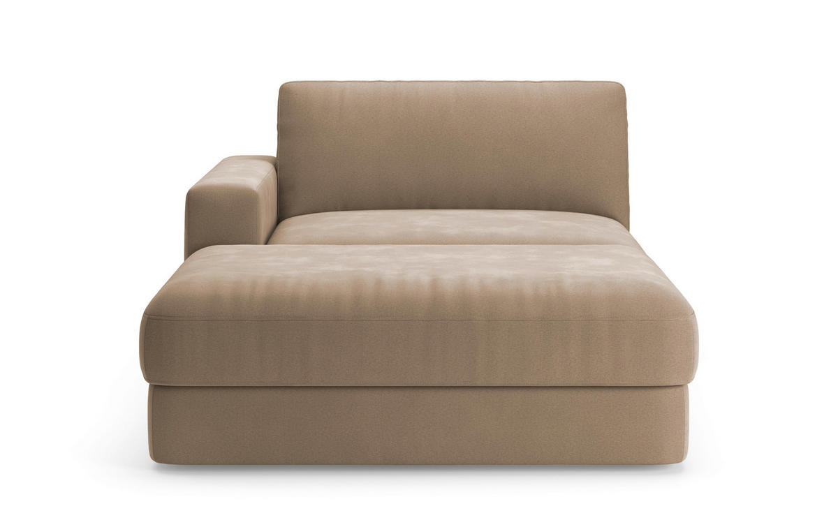 RÉCAMIERE Mikrofaser Braun  - Schwarz/Braun, Modern, Kunststoff/Textil (132/87/196cm) - Sit & More