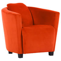 COCKTAILSESSEL Mikrofaser Orange  - Braun/Orange, Design, Holz/Textil (72/72/85cm)