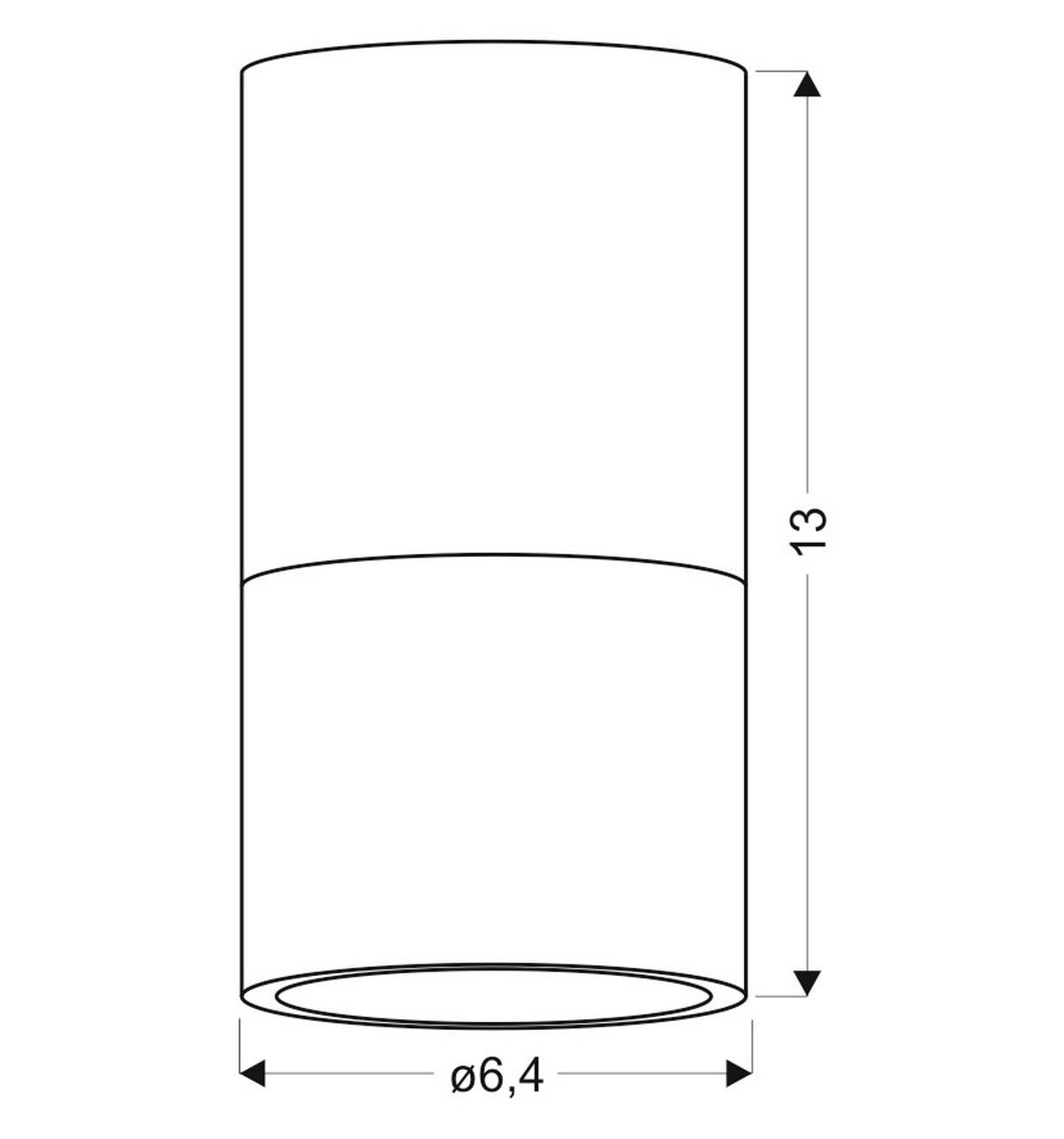 DECKENLEUCHTE 6,4/6,4/13 cm   - Weiß, Basics, Metall (6,4/6,4/13cm)