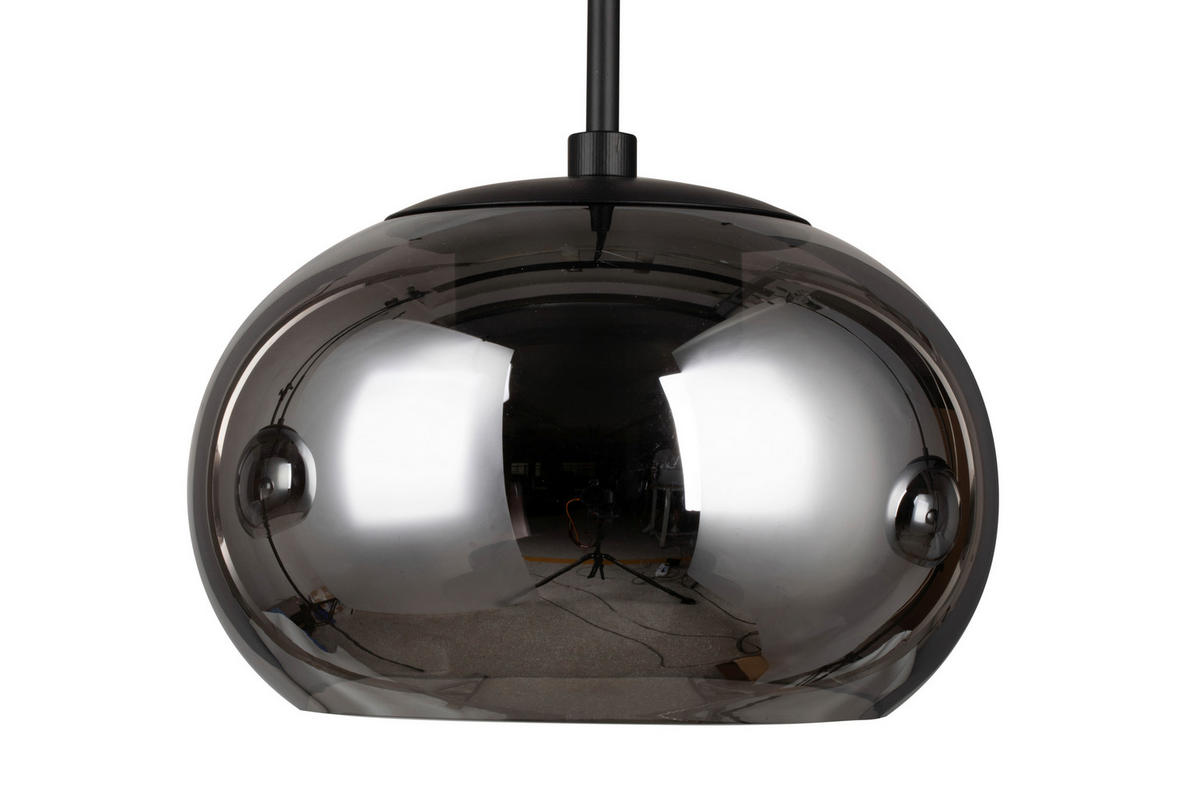 LED-HÄNGELEUCHTE Mila 103/23/150 cm   - Schwarz, Design, Glas/Metall (103/23/150cm) - Novel