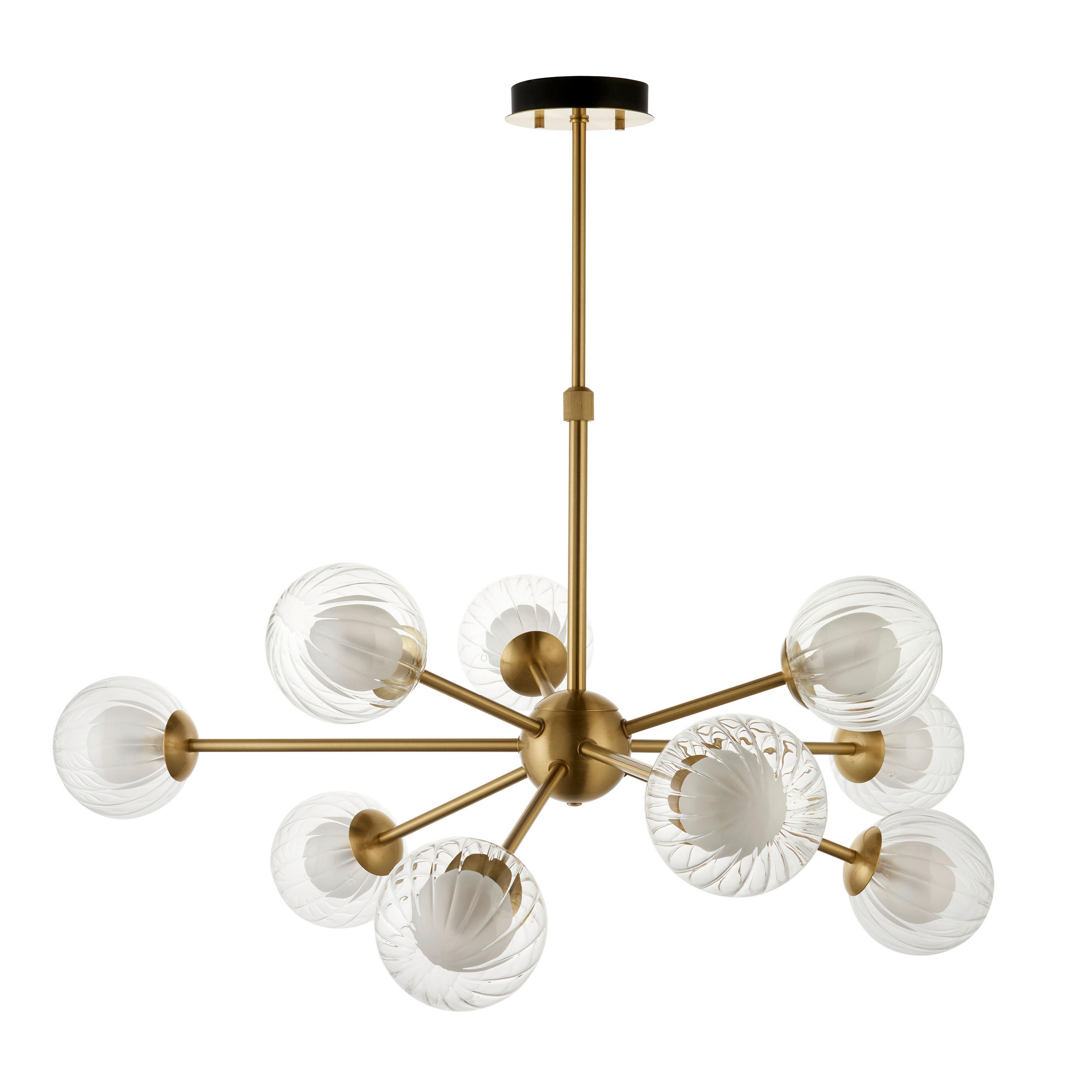 DECKENLEUCHTE Endon Northwest 92/68.5 cm   - Klar/Messingfarben, KONVENTIONELL, Glas (92/68.5cm) - ENDON