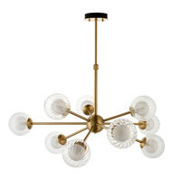 DECKENLEUCHTE  92/68.5 cm    - Klar/Messingfarben, KONVENTIONELL, Glas (92/68.5cm) - ENDON