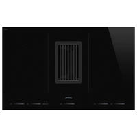 KOCHFELD-DUNSTABZUG-KOMBI HOBD682D1  - Schwarz, MODERN, Glas/Metall (83/21/52cm) - SMEG