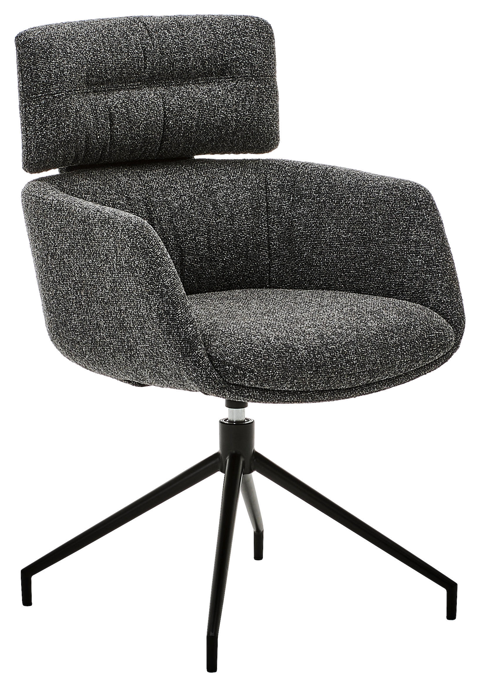 ŽIDLE S PODRUČKAMI, železo, tkaná látka, černá, tmavě šedá - černá/tmavě šedá, Design, kov/textil (62/92/65cm) - Dieter Knoll