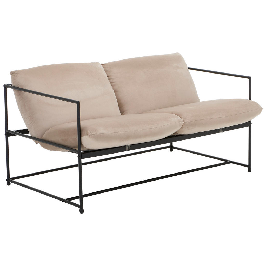 Thumbnail - P & B Sofa, Taupe, Textil, 2-Sitzer, 129x75x87 cm, Wohnzimmer, Sofas & Couches, Sofas