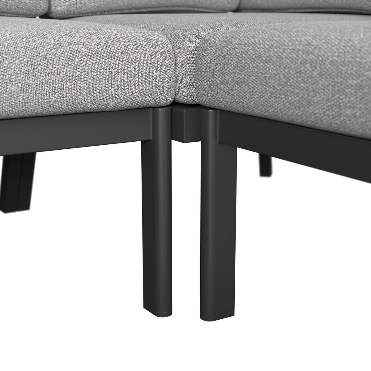 DINING-LOUNGESET 271/209 cm Aluminium  - Anthrazit/Grau, Basics, Textil/Stein (271/209cm) - Amatio