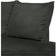 ECKSOFA Schwarz Samt  - Schwarz, Design, Textil/Metall (241/200cm) - Carryhome