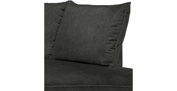 ECKSOFA in Samt Schwarz  - Schwarz, Design, Textil/Metall (241/200cm) - Carryhome