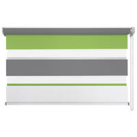 DOPPELROLLO  halbtransparent   140/160 cm   - Weiß/Grau, Basics, Textil (140/160cm)