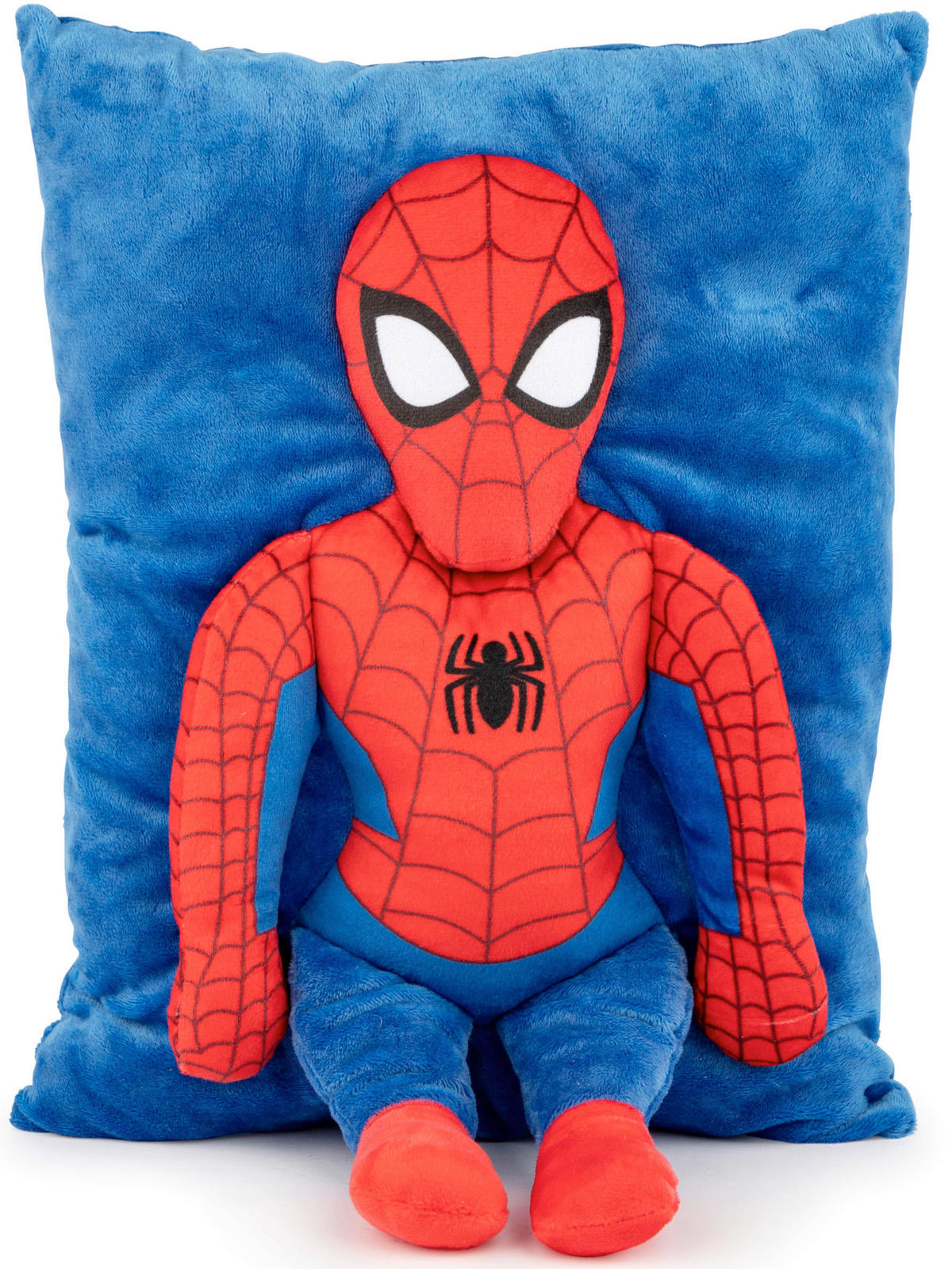 KINDERKISSEN SPIDER-MAN 38/28 cm  - Blau, Basics, Textil (38/28cm)
