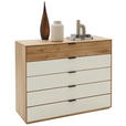 KOMMODE  in 120/94/44 cm  - Kaschmir/Eichefarben, Natur, Glas/Holz (120/94/44cm) - Valnatura