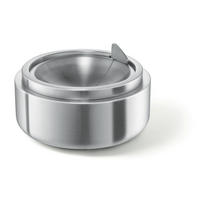 ASCHENBECHER - Edelstahlfarben, KONVENTIONELL, Metall (14/14/8cm) - Zack