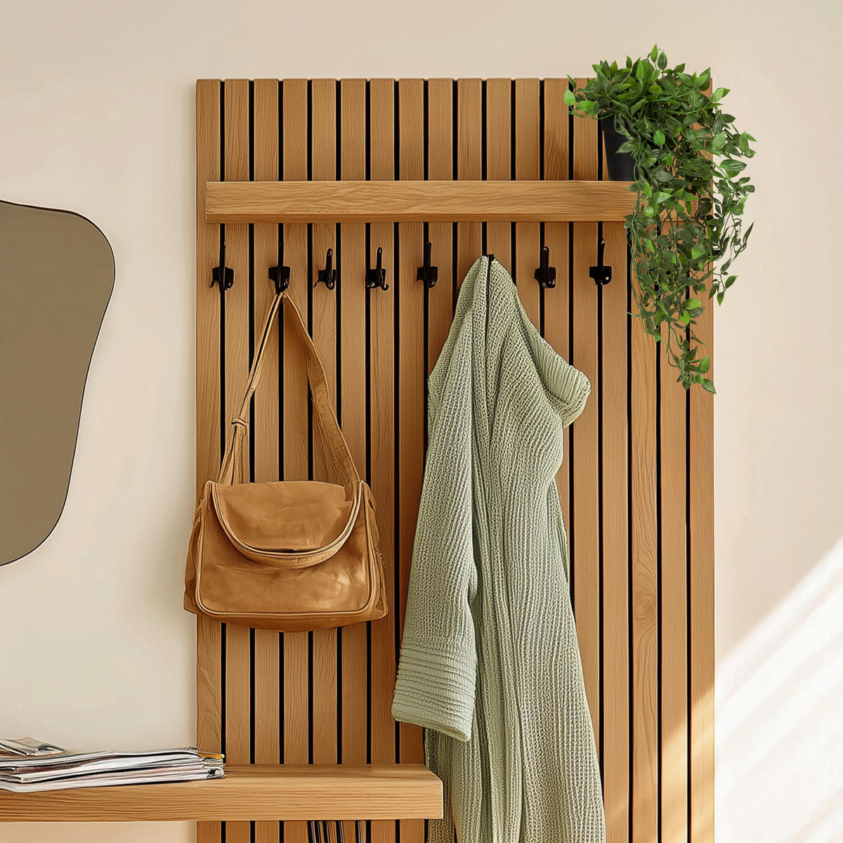 KUNSTPFLANZE Efeutute  - Schwarz/Grasgrün, MODERN, Kunststoff (20/20/50cm) - MID.YOU