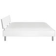 BETT 180/200 cm  in Weiß Hochglanz  - Weiß Hochglanz/Alufarben, Design, Holzwerkstoff/Metall (180/200cm) - Carryhome