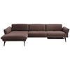 ECKSOFA in Echtleder Braun  173/308 cm  - Anthrazit/Braun, Design, Leder/Metall (173/308cm) - Joop!