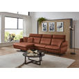 ECKSOFA in Echtleder Cognac  169/298 cm  - Cognac/Schwarz, Design, Leder/Metall (169/298cm) - Dieter Knoll