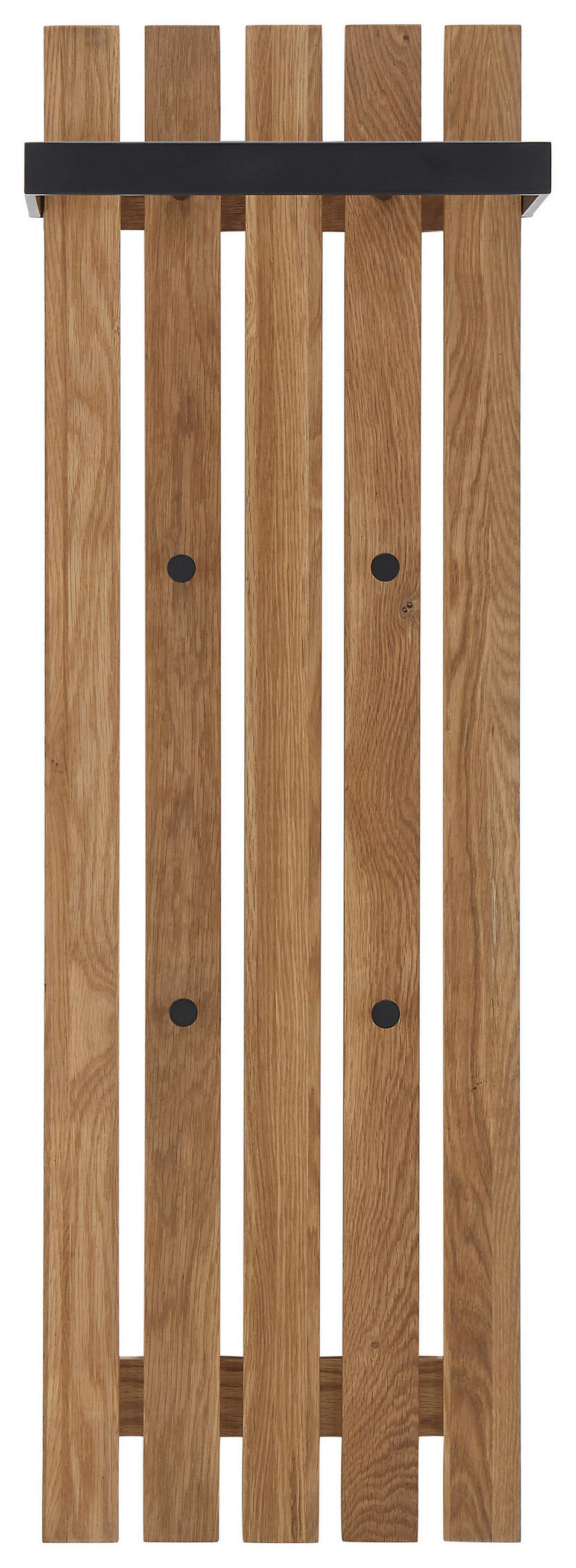 GARDEROBENPANEEL  in 40/120/22 cm  - Schwarz/Naturfarben, Basics, Holz/Metall (40/120/22cm)