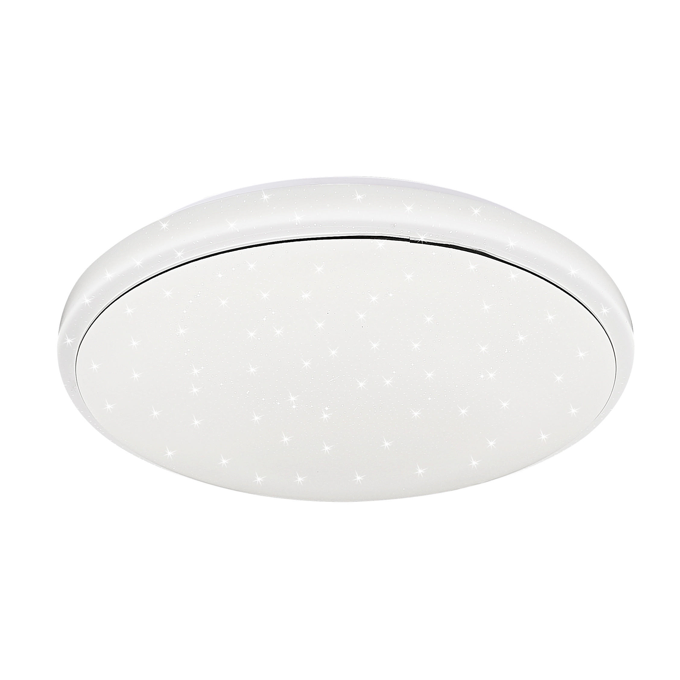 LED-TAKLAMPA Jasper 49/49/10 cm  - vit, Klassisk, metall/plast (49/49/10cm)