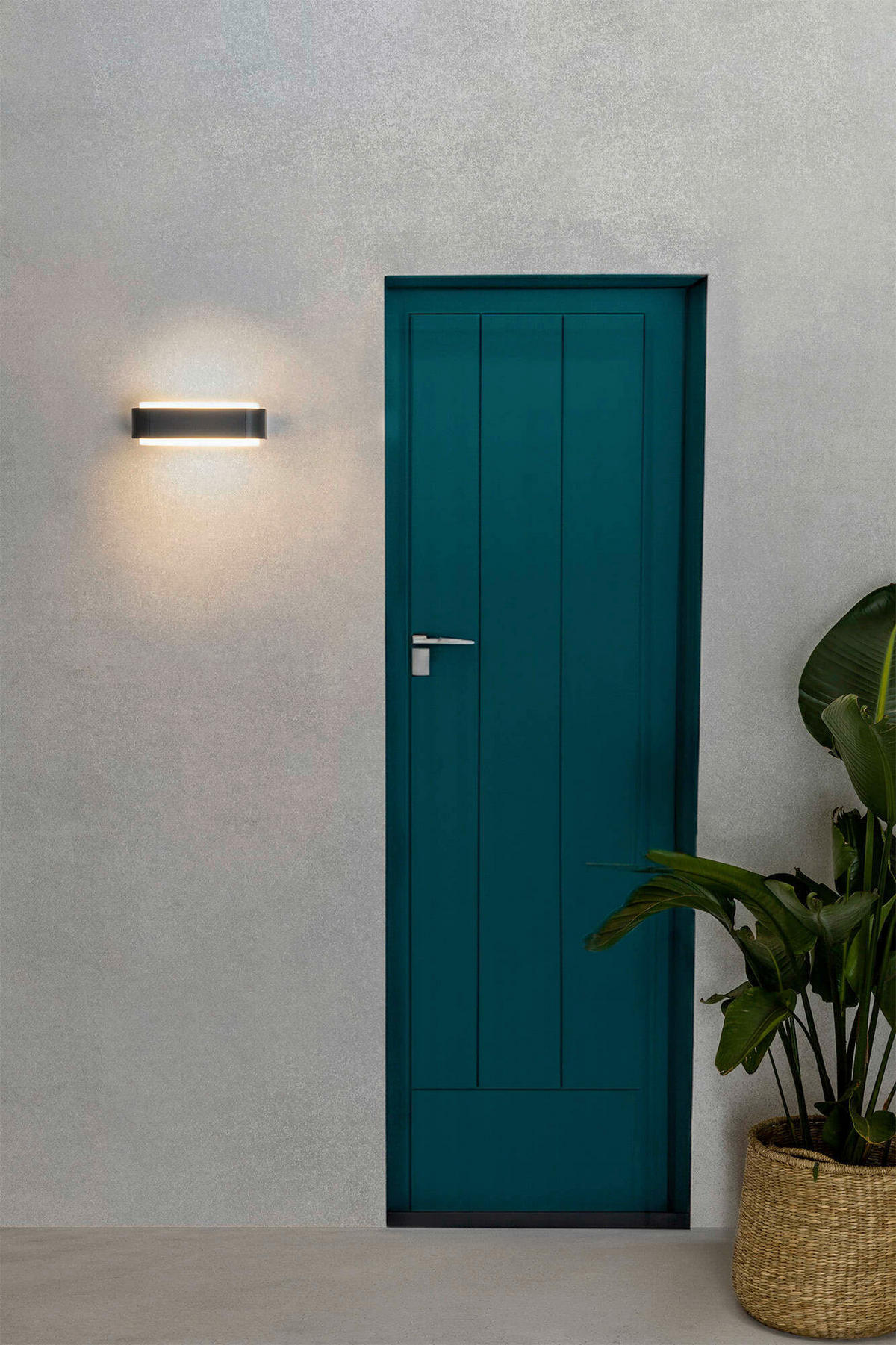 AUßENWANDLEUCHTE 28/17.1/8.5 cm   - Dunkelgrau, Design, Metall (28/17.1/8.5cm)