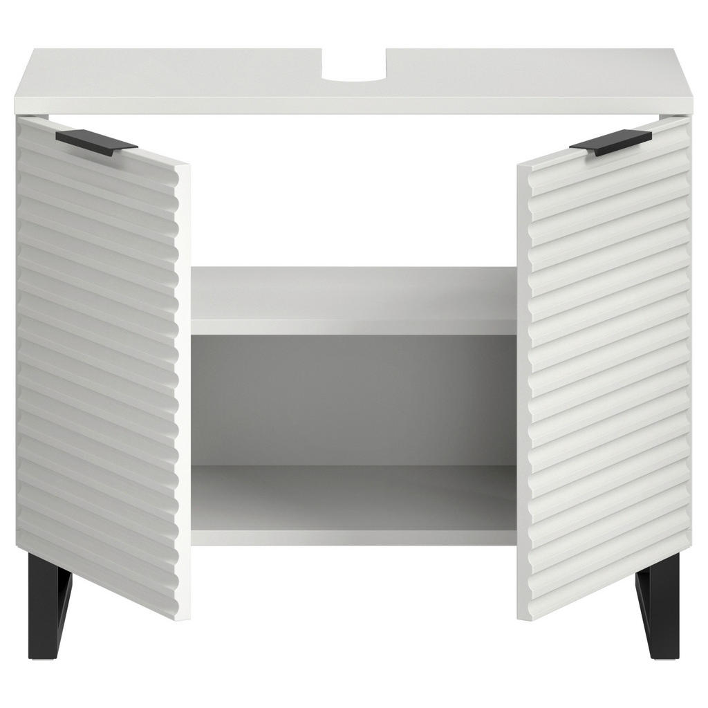 Thumbnail - Mid.you Waschbeckenunterschrank, Weiß, Metall, 1 Fächer, 70x59x34 cm, FSC Mix, stehend, Badezimmer, Badezimmerschränke, ...
