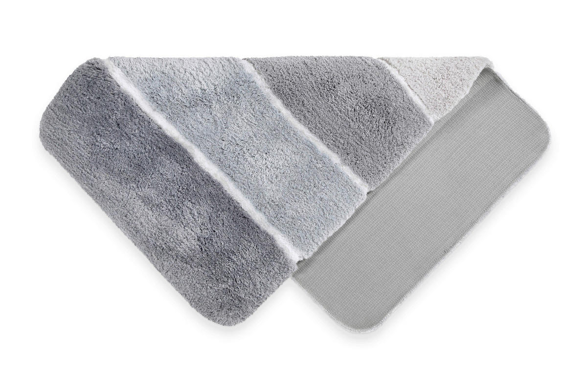 BADTEPPICH Grau 60/100 cm  - Grau, Basics, Kunststoff/Textil (60/100cm) - WECON HOME