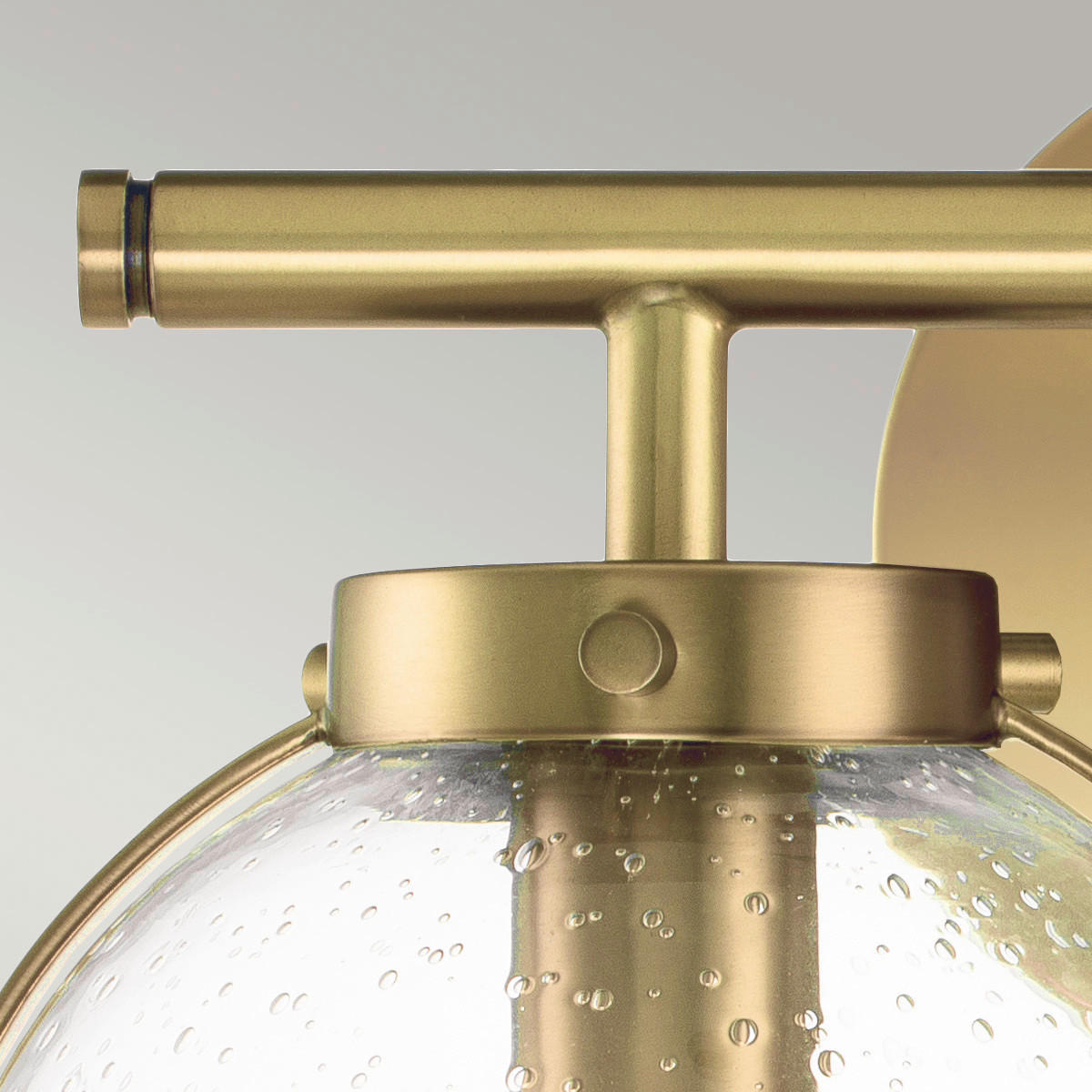 BADEZIMMER-WANDLEUCHTE - Messingfarben, Design, Glas/Metall (38.1/23/19.3cm) - Elstead Lighting