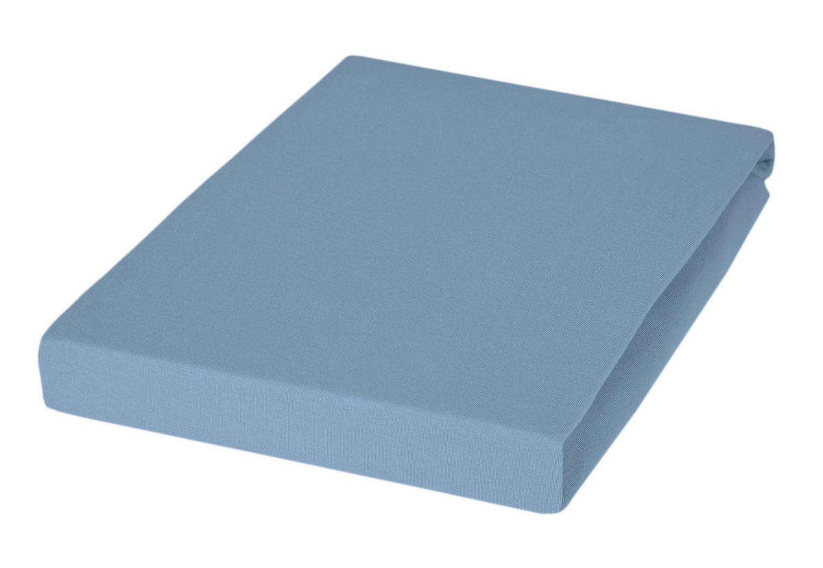 SPANNBETTTUCH Jersey  - Blau, Basics, Textil (150/200cm) - Janine